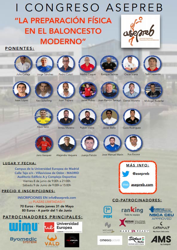 I Congreso de Asociación Española de Preparadores Físicos de Baloncesto - Asepreb